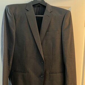 JCrew Ludlow Suit Jacket Center Vent Italian Wool 40S Heather Charcoal 21351